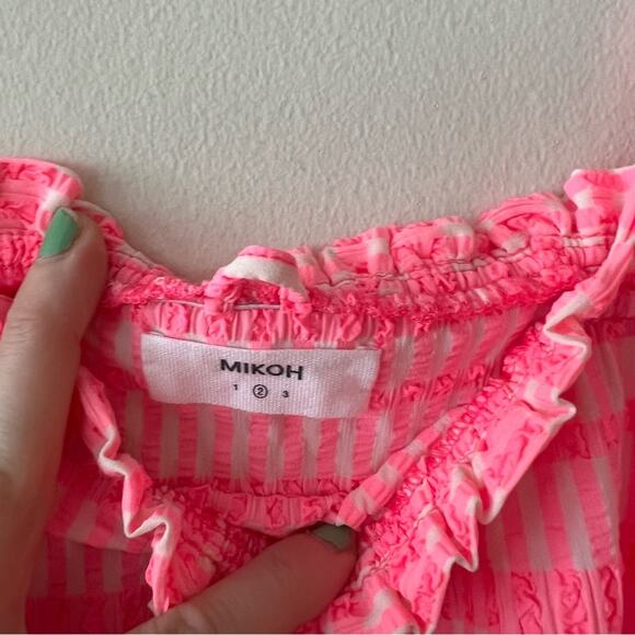 Mikoh Nami Mini Dress in Pink Textured Punch - Picture 7 of 10